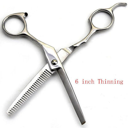 Premium stainless steel grooming scissors for pets, designed for precision cutting and easy handling
