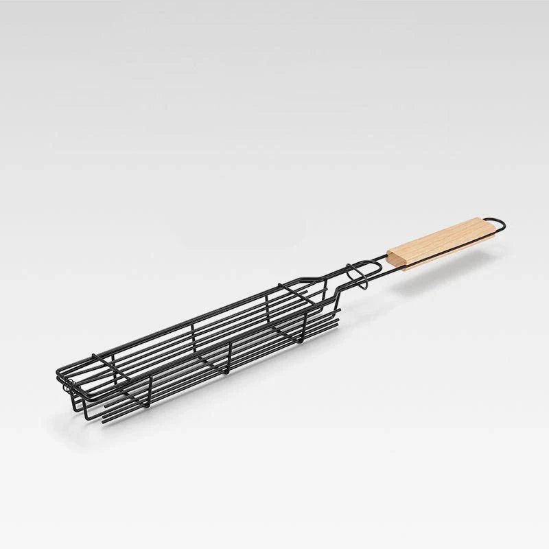 Premium Outdoor Barbecue Tool with Wooden Handle for Perfectly Grilled Meats, Vegetables, and Seafood