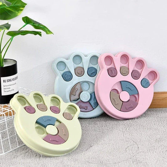 Trendha Clever Canine Puzzle Toy with removable brick pieces and separate treat compartments for dogs