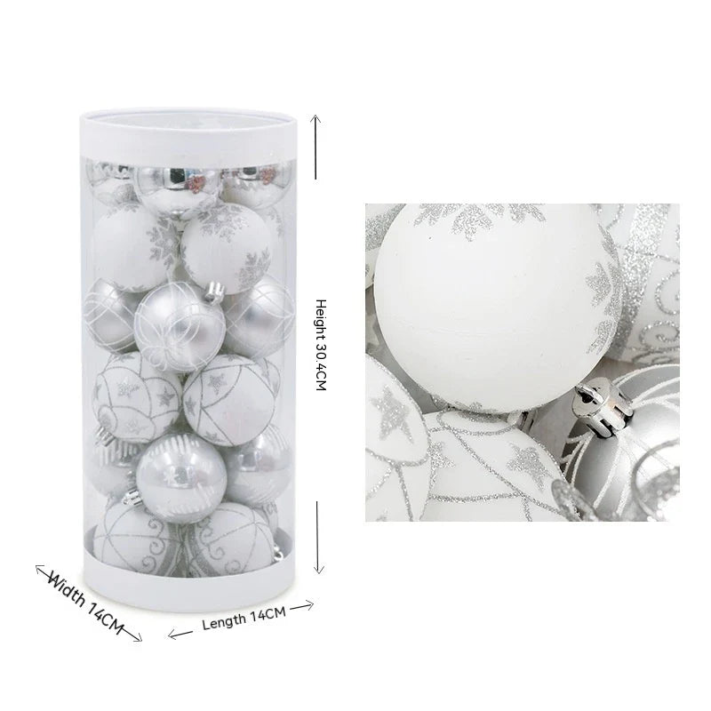 Trendha's premium silver Christmas baubles with a European-inspired design for elegant holiday decor