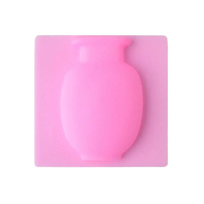 Stylish Silicone Suction Cup Wall Vase for modern home decor, featuring a compact, durable design and easy installation.