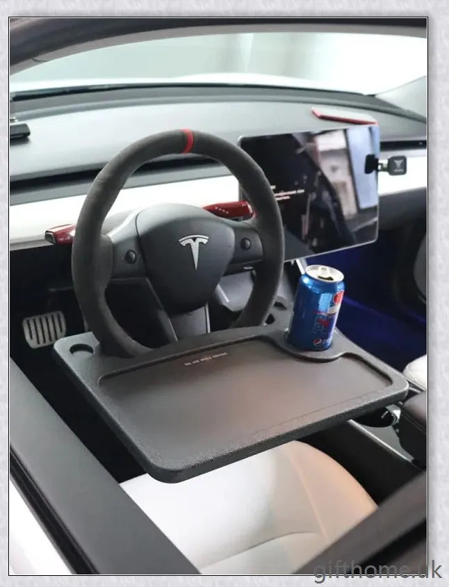 Portable car laptop desk made of high-quality ABS material, designed specifically for Tesla vehicles