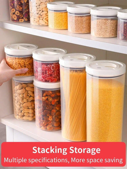 Premium clear acrylic storage jar with airtight lid, available in various sizes for versatile home organisation