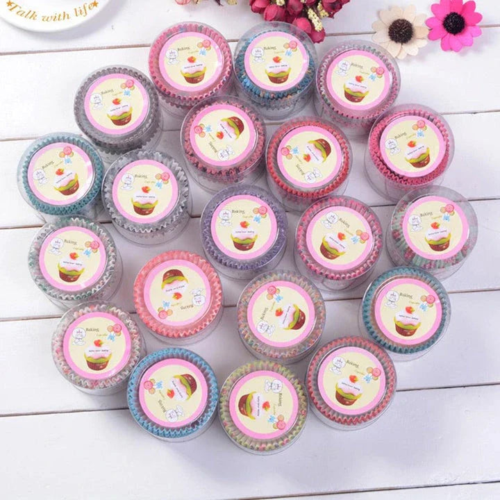 Premium quality, eco-friendly paper cupcake cases in a set of 100, designed for the discerning home baker in the UK.