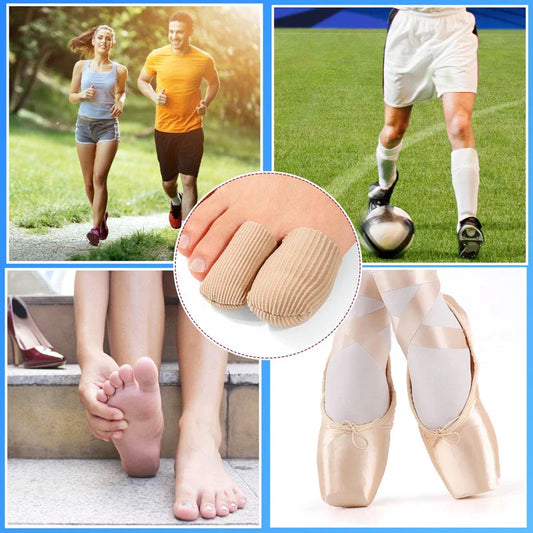 Set of 16 premium fabric toe separators and finger protectors for foot care and pain relief