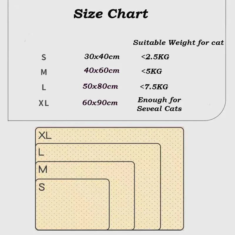 Premium cat scratching mat made with durable sisal fibres, available in multiple sizes to protect furniture from scratches