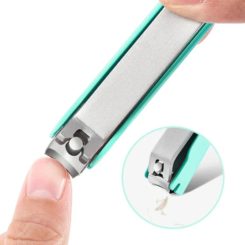 Premium stainless steel nail clippers with anti-splash design, detachable for easy cleaning, suitable for fingernails and toenails
