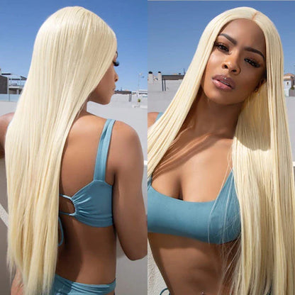 Premium South Korean silk hair extensions in various lengths, providing a natural-looking, long straight hairstyle