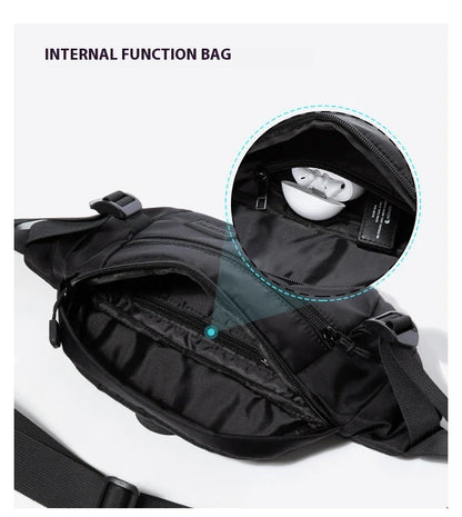 Versatile gents' casual shoulder bag made of premium Oxford cloth with multiple pockets and adjustable strap for organisation and comfort