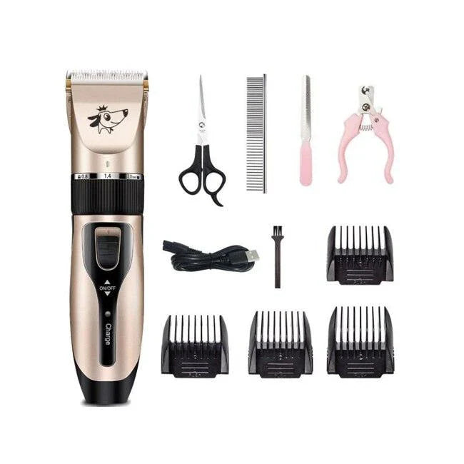 Golden Design Dog's Hair Trimmer Set with Quiet Electric Trimmer, Ergonomic Design, and Precision Attachments for Stress-Free Grooming