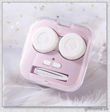 Automatic contact lens cleaning device with vibration technology for hassle-free lens care