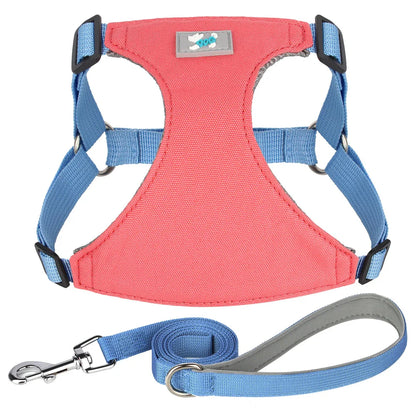 Premium Adjustable Nylon Dog Harness and Leash Set in vibrant yellow colour, designed for comfort and style during walks and outdoor adventures.