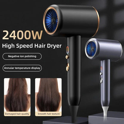 2400W Professional High-Speed Hair Dryer with Advanced Negative Ion Technology for Smooth, Frizz-Free Results