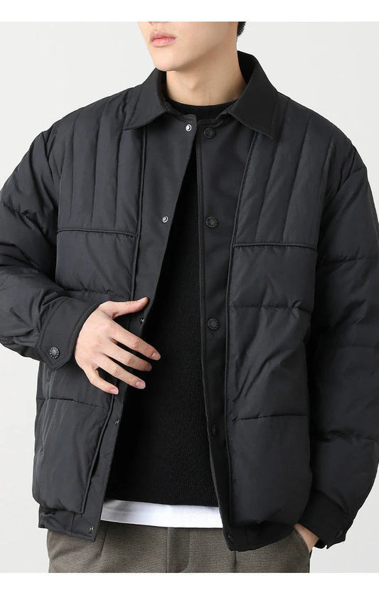 A premium lightweight down jacket in a sleek, tailored design for the stylish British gentleman