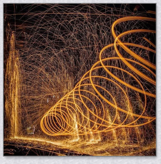 Spectacular Steel Wool Photography Kit with steel wool, whisk, and flexible wire for creating captivating light painting photography