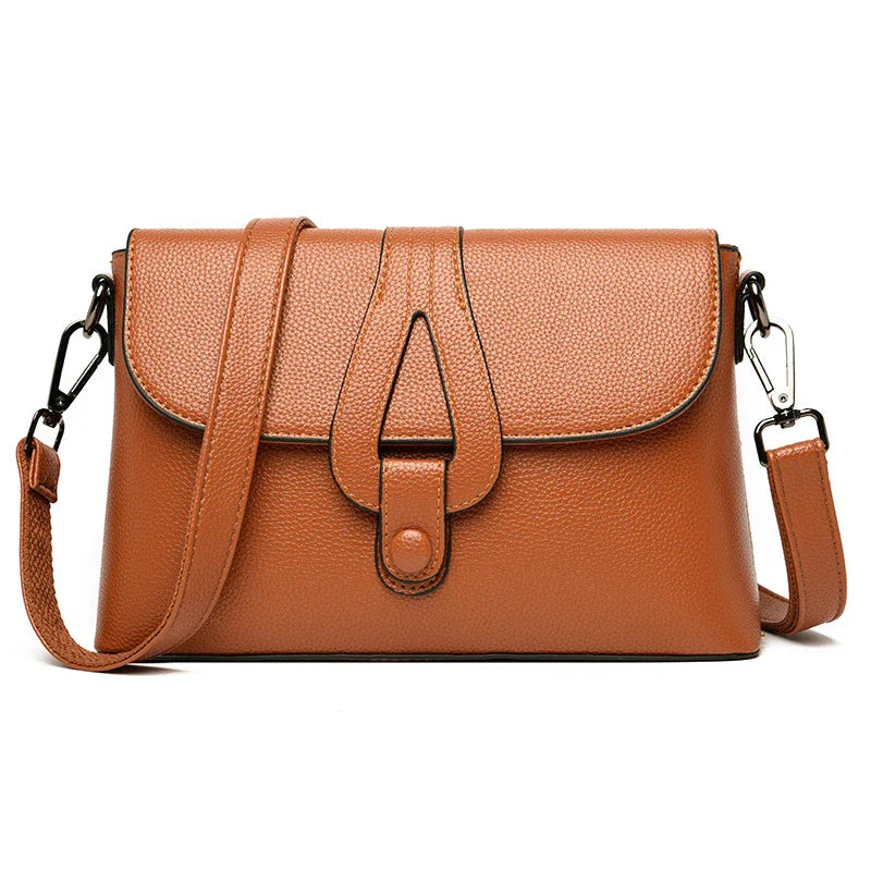 Premium genuine leather diagonal shoulder bag in a range of stylish colours, featuring a roomy interior, adjustable strap, and sophisticated design