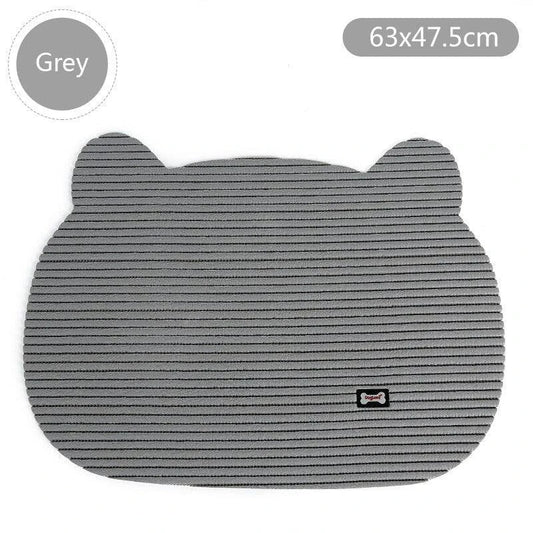 Premium PVC non-slip cat toilet mats in brown and grey colours, designed for safety and style in your feline friend's bathroom.