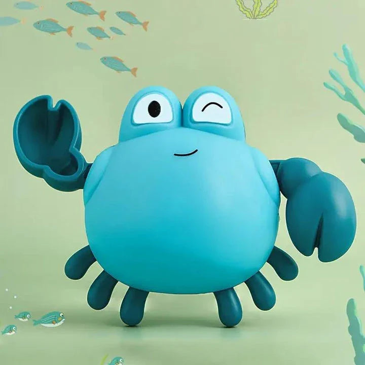 Delightful wind-up bath toys in a red turtle design, floating and moving in the water, providing fun and engaging playtime for children.