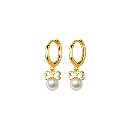 Elegant silver earrings with a Japanese and Korean-inspired butterfly design, made from premium S925 sterling silver