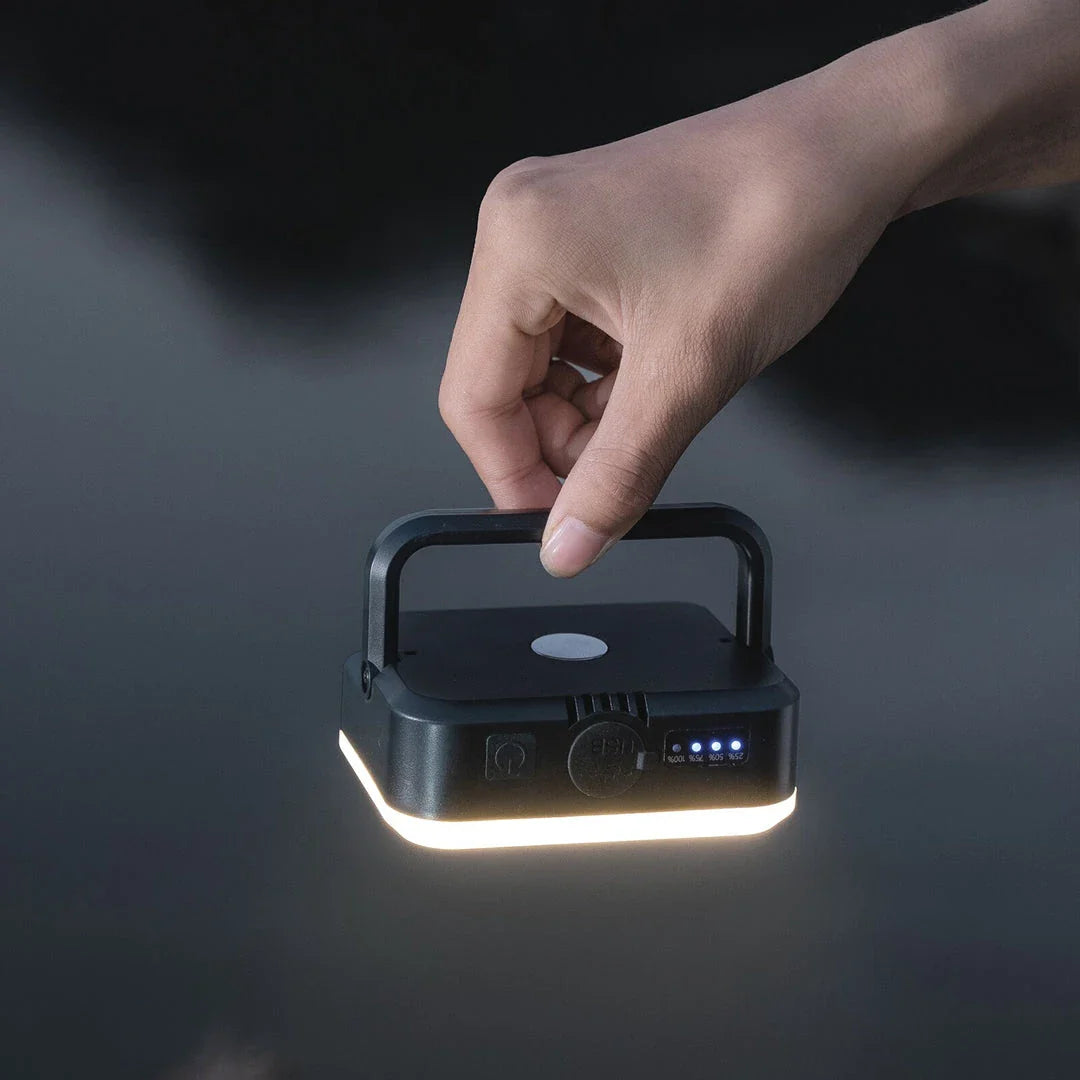 A versatile LED camping lantern with various lighting modes and a magnetic base, perfect for outdoor adventures and emergency situations.