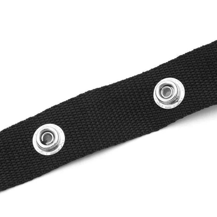 A durable dog training doorbell made of nylon and metal bells, designed to help teach your pet new skills and improve communication.