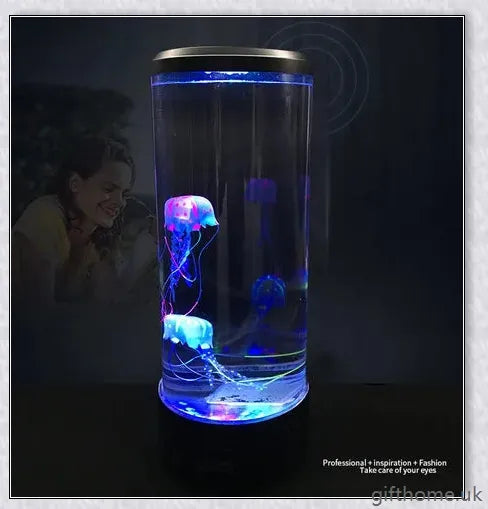 Bedside Hypnotic Jellyfish Lamp Aquarium with lifelike synthetic jellyfish and colour-changing LED lights for a calming and soothing ambience
