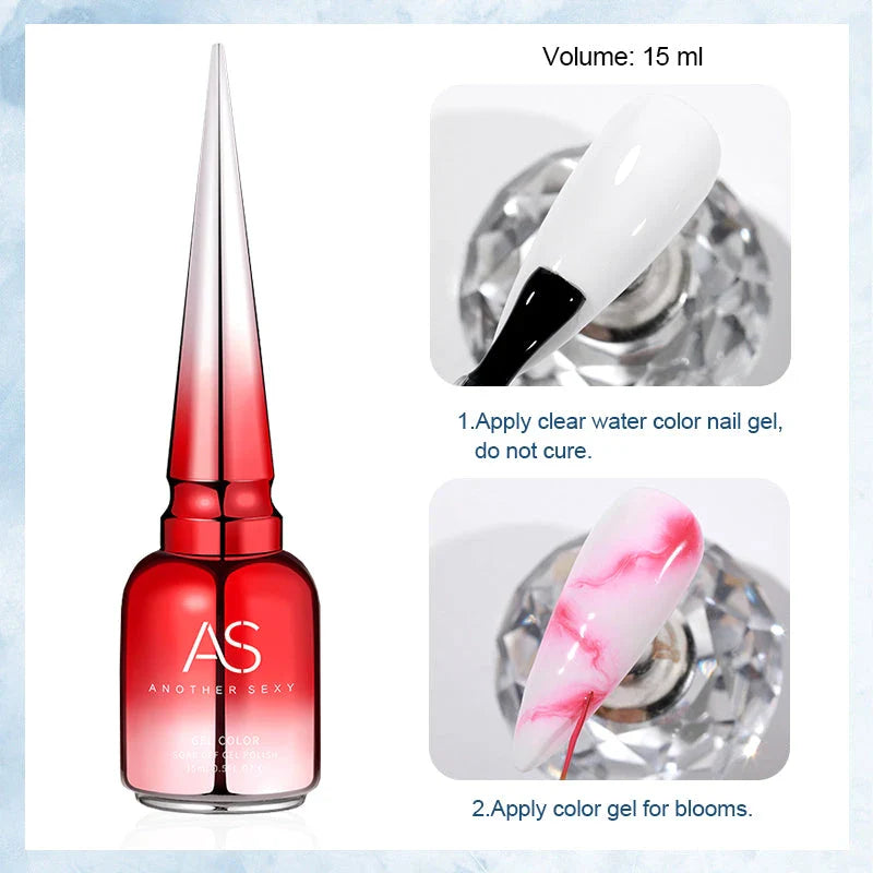 Clear Blooming Gel Polish with mesmerizing marble effects for long-lasting, professional-looking nails