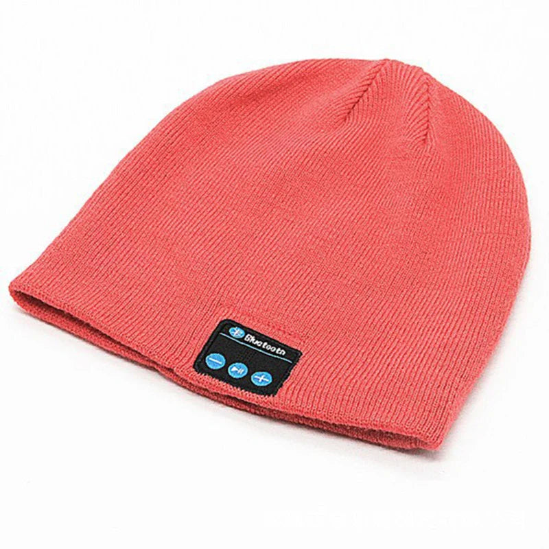 Stylish wireless Bluetooth beanie with built-in headphones, perfect for staying connected and warm during outdoor activities or indoor relaxation.