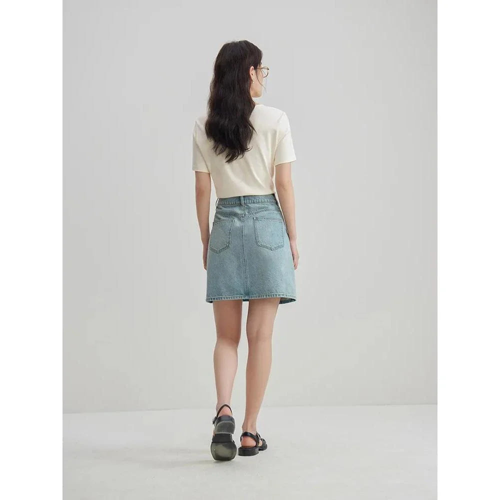 High Waist Denim Skirt for Women: Comfortable, Versatile, and Effortlessly Chic