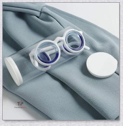 Anti-Motion Sickness Glasses with Boarding Ring technology for relief from nausea, dizziness, and vertigo during travel by car, boat, or plane