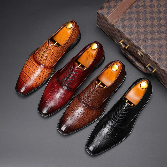 Premium British-made casual leather shoes in various colours, designed for plus-size men