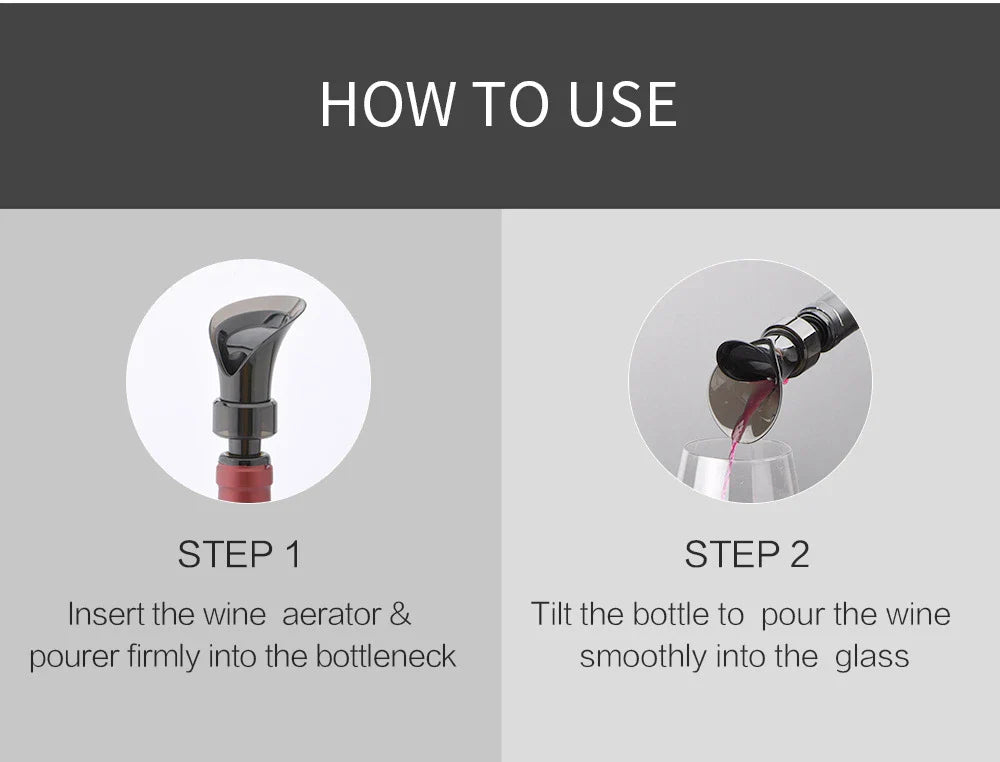 Elegant petal-shaped red wine pourer with a sleek design to enhance the flavour and aroma of your favourite red wines