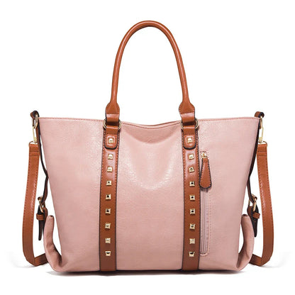 Premium leather shoulder bag in various colours, featuring a spacious yet sleek design for the modern British woman