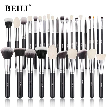 Professional 30-Piece Black Makeup Brush Set for Flawless Makeup Application