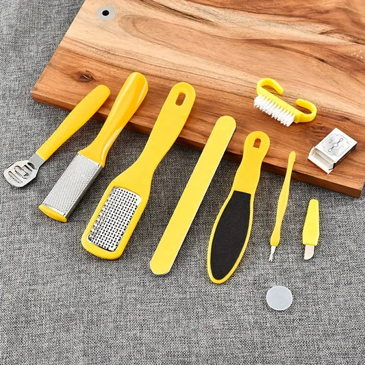 Premium 10-Piece Pedicure Set with Stainless Steel Tools for Salon-Quality Foot Care at Home