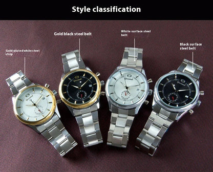 Premium British-made steel-belt business watch with a classic, elegant design