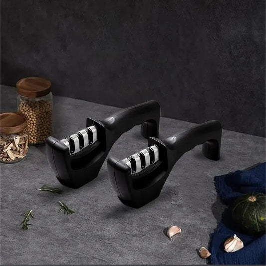 Razor-Sharp Handheld Knife Sharpener with Three-Stage Sharpening Process for Effortless Meal Preparation