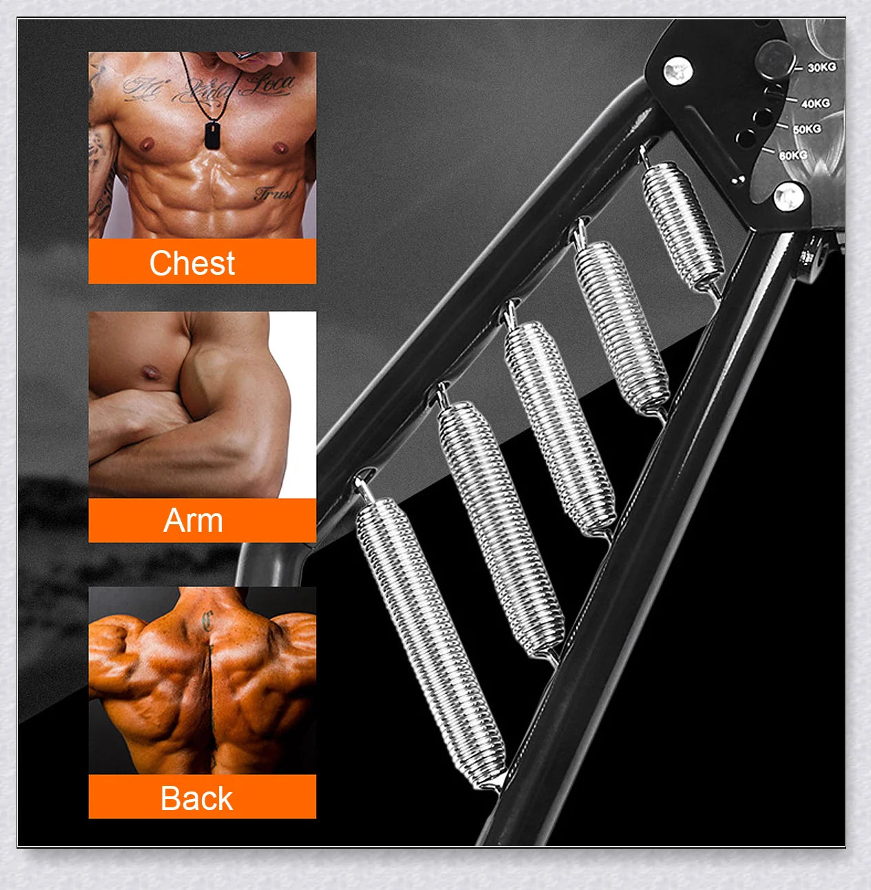 Premium Adjustable Chest Resistance Workout Tool for Muscle-Building at Home