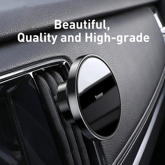 Premium magnetic car phone holder for iPhone 13, 14, and 15 Pro with secure attachment and elegant design