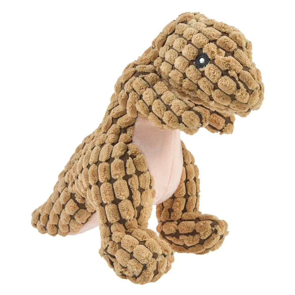 Premium plush dinosaur toys for playful pets in the UK, featuring soft, durable materials and interactive squeaky features for endless fun and companionship.