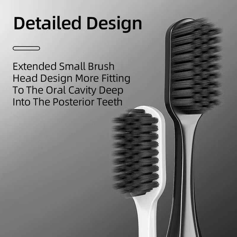 Premium Extra Hard Men's Toothbrush Cleaning Set with Small and Medium Bristles for Thorough Plaque Removal and Oral Hygiene