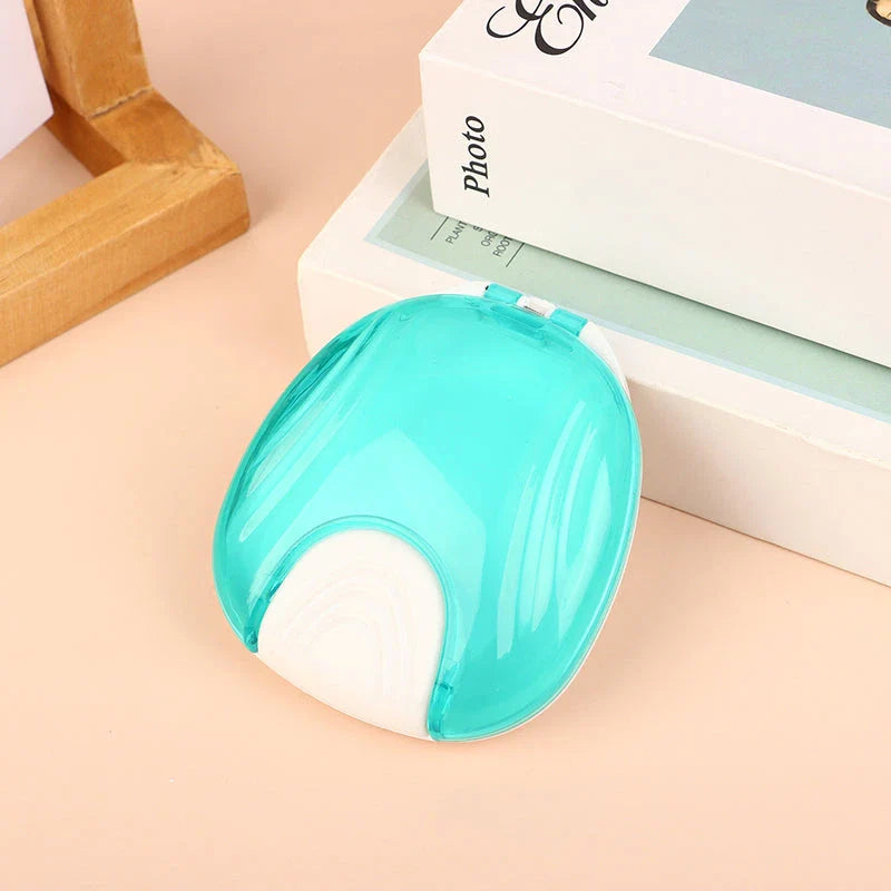 Press-to-Open Dental Retainer Denture Storage Box in Turquoise Colour