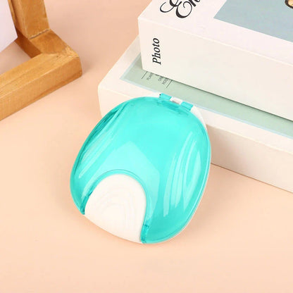 Press-to-Open Dental Retainer Denture Storage Box in Turquoise Colour