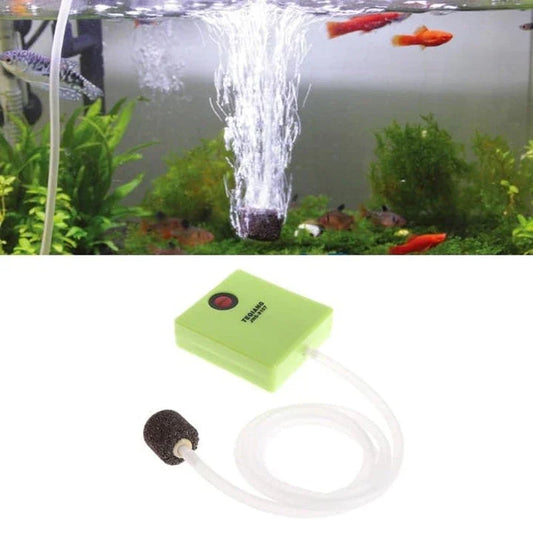 Premium mini air pump with aeration stone, perfect for maintaining a thriving aquarium environment