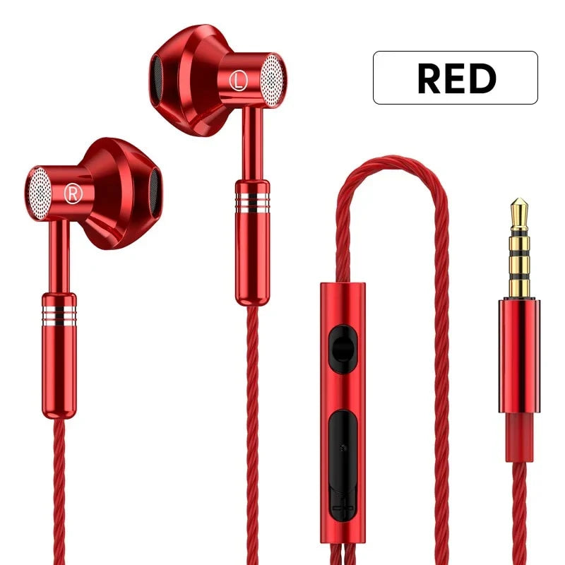Premium 3.5mm wired sports earphones with microphone, featuring high-resolution sound, waterproof design, and convenient controls for active lifestyles.