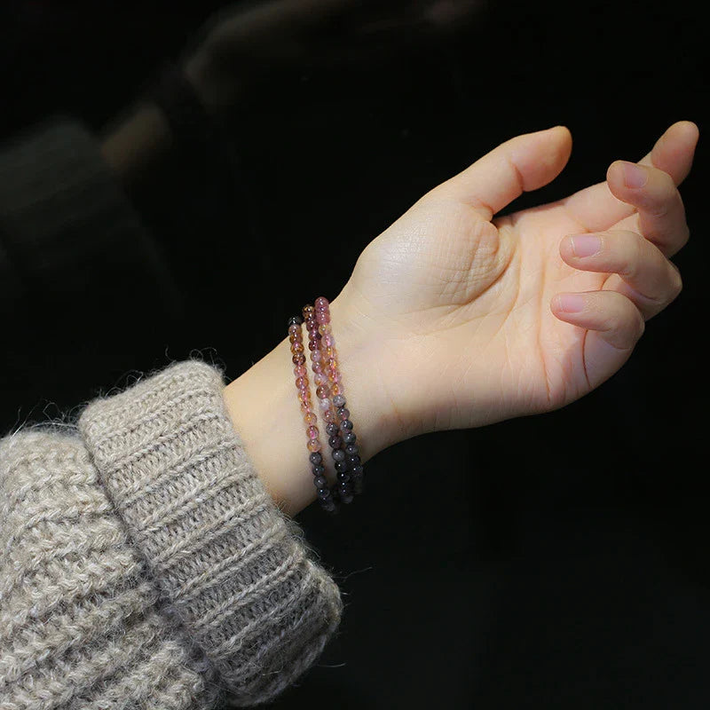 Elegant ladies' single-loop crystal bead bracelet in a refined, sophisticated design