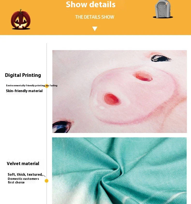 Decorative hanging cloth fabric with geometric abstraction pattern for Halloween party backdrop