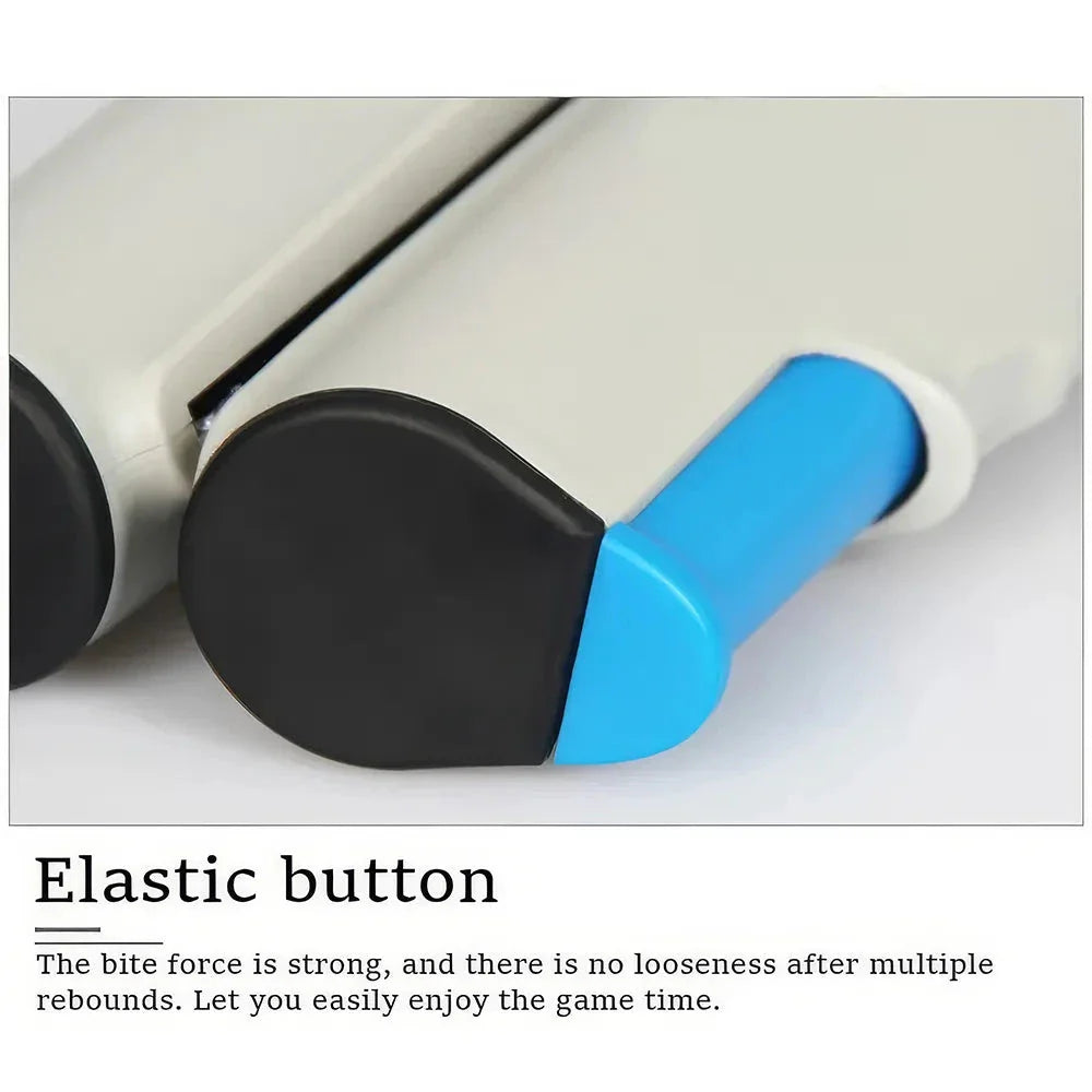 Compact retractable table tennis net that can be set up on any table for instant ping pong action