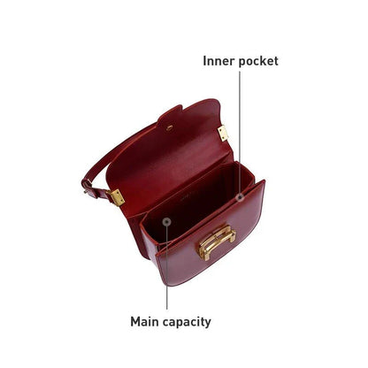Premium high-end British wedding shoulder bag in brown, with a unique saddle shape design and hardwearing leather exterior