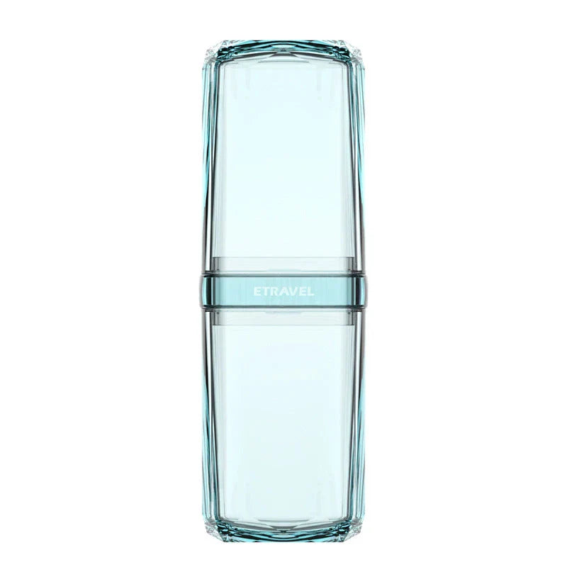 Premium Travel Toothbrush and Toiletry Organiser Set with separate compartments, leak-proof cups, and accessories